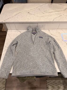 Patagonia Heather Gray Quarter-Zip Synchilla Pullover